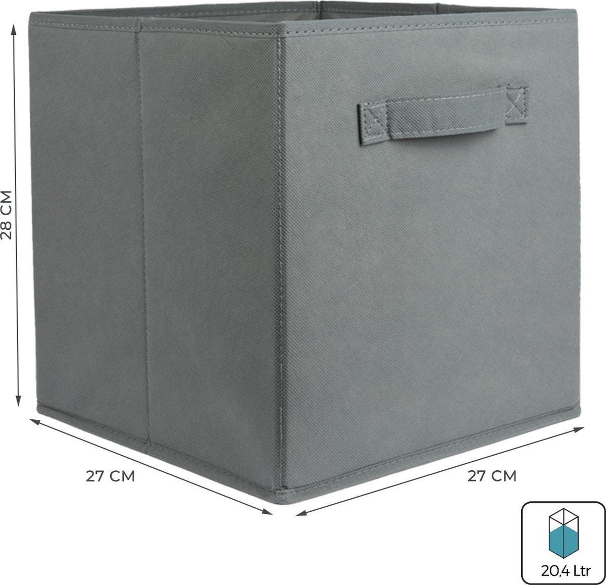 LifeGoods Kleiderschrank-Organisatoren - 6 Stück - 20L - Textil - Grau