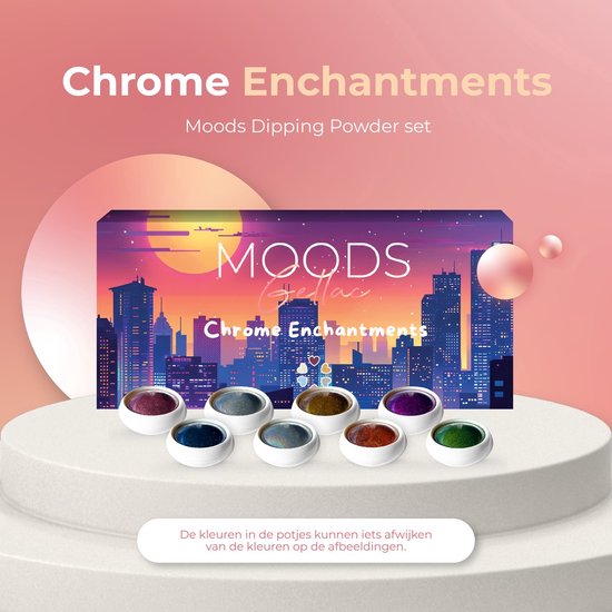 Moods Gellac 6-teiliges Set - Gel-Nagellack Starter Pack - Gel-Nagellack - 8ML - Chrome Enchantments - Gellac - Nails - Chic Colours - HEMA & TPO-free