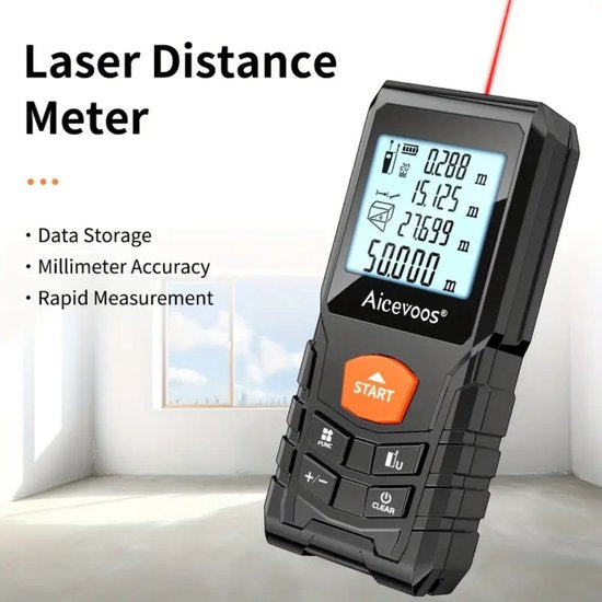 Livano Laser-Entfernungsmesser – Laser – Entfernungsmesser – Messgerät – Rangefinder – Digitales Maßband – Präzisionswerkzeug – 70 Meter