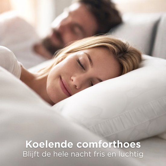 CozySense® Kopfkissen - 2er Set - 50x70 CM - Kühlendes Schlafkissen - Verstellbares Kissen mit extra Füllung - Kissen für Seiten-, Bauch- und Rückenschläfer