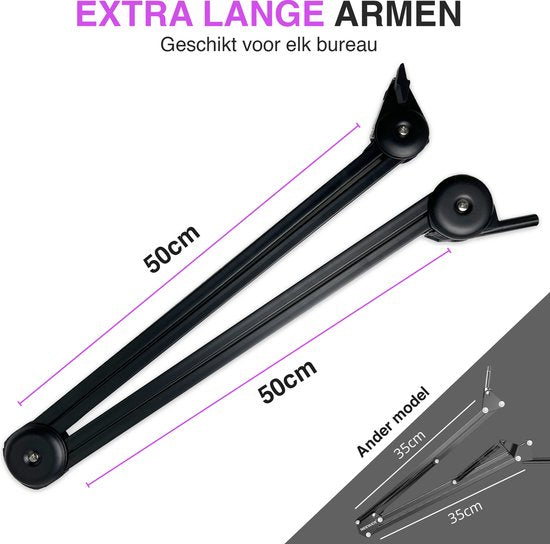 Sensic SA 10 Mikrofonarm mit Poppfilter - Mikrofonständer - Auslegerarm - Stativ - Extra lang
