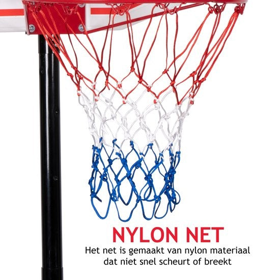 Dunlop Basketball Stange - Basketball Ring mit Ständer - 165 bis 205 CM - Basketball Set - Basketball für Draußen