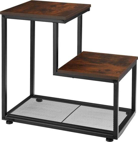 tectake - Beistelltisch Halifax - Couchtisch - Industrie dunkel - 404271