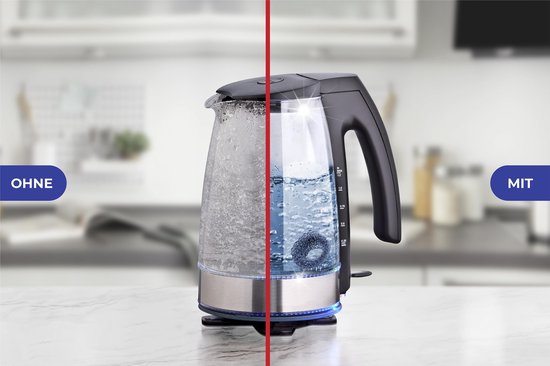 Kalkfilter Mod. Hexi Edelstahl-Kalkschutz Wasserkocher-Zubehör Entkalker Kalkfilter energiesparend ohne Chemikalien 2er-Set 4 x 2 cm silber