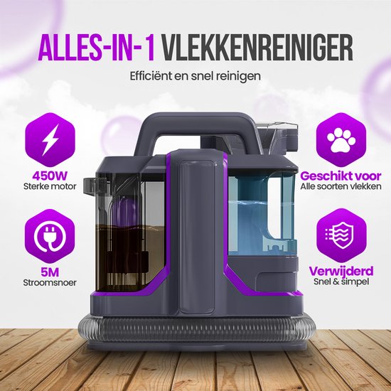 Strex Carpet Cleaner Extra Powerful - Fleckenreiniger / Möbelreiniger / Matratzenreiniger / Sofa-Reiniger - 2 Aufsätze