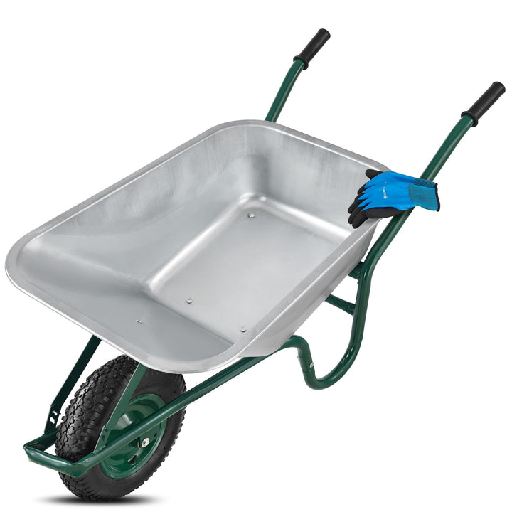 Juskys Schubkarre - 100L - 210 KG Kapazität - Silber