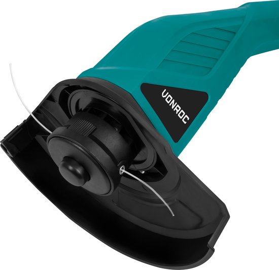 VONROC Rasentrimmer 300W - Ø230mm Schnittdurchmesser - Inkl. 4m Drahtspule - Tap and Go System