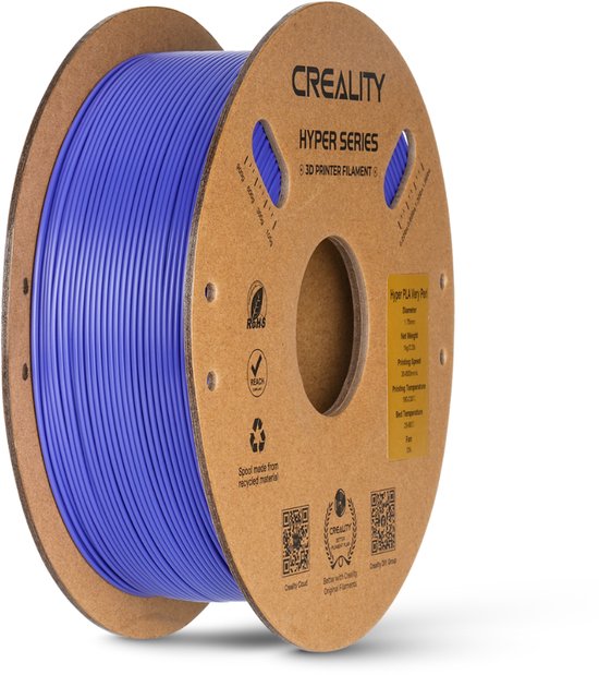 Creality Hyper PLA 3D-Drucker-Filament 1,75 mm – universell einsetzbar – 1 kg – schnelles Drucken mit bis zu 600 mm/s – verwicklungsfrei gewickelt – lila