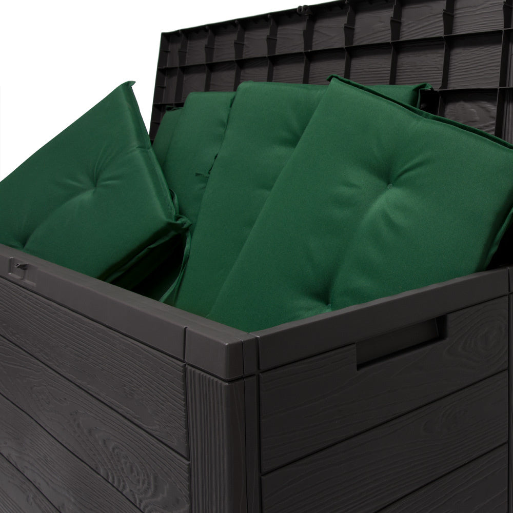 Deubois Aufbewahrungsbox - Anthrazit - 120 x 46 x 57cm - Außenbereich - Für Terrasse, Balkon und Garten