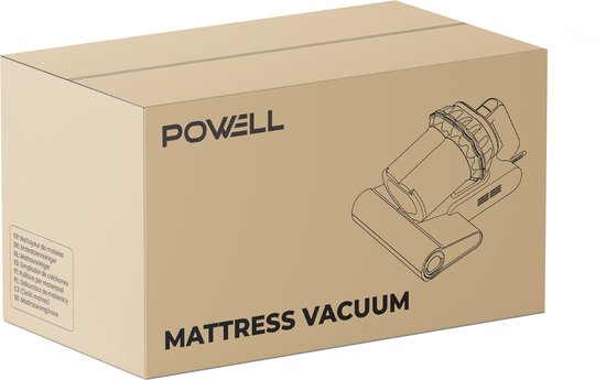 Powell Matratzenreiniger – Teppichreiniger – Staubsauger gegen Hausstaubmilben – UV-Bettstaubsauger – 350 W – 20,6 l Behälter – Grau