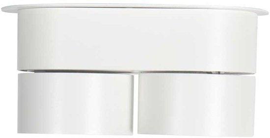 Weißer 2-Lampen-Spot Fez 2674W, dimmbar, dreh- und neigbar, Kunststoff/Metall, Modern, Mexlite
