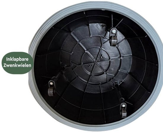 BRASQ Tritthocker Schwarz ST200 - Mobil - Kapazität 150 kg - Tritthocker - Tritthocker Erwachsene - Elefantenfuß