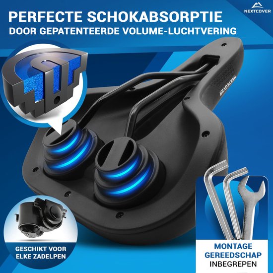 NEXTCOVER® City-Fahrradsattel mit Memory Foam 3.0 – Das Original – ergonomischer Fahrradsattel für Damen oder Herren mit Memory Foam 3.0 für maximalen Fahrkomfort – bequemer, weicher Fahrradsattel
