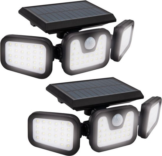 Media Shop Panta TrioSolar – Solar-Außenleuchte mit Sensor – 74 LEDs – 600 Lumen