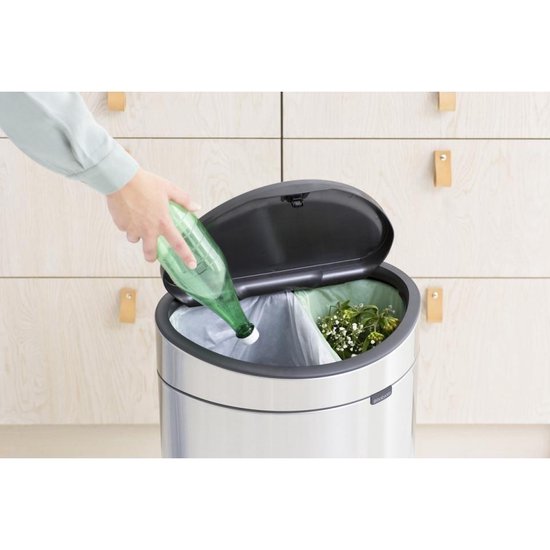 Touch Bin New Wertstoffbehälter 23+10 Liter Schwarz