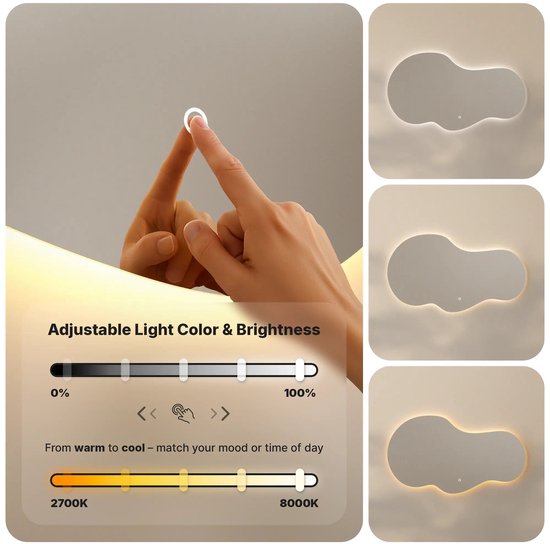 Mirlux Badezimmerspiegel mit LED-Beleuchtung und Heizung – Asymmetrischer Wandspiegel – Beschlagfreier Duschspiegel – Rahmenlos – 120 x 70 cm
