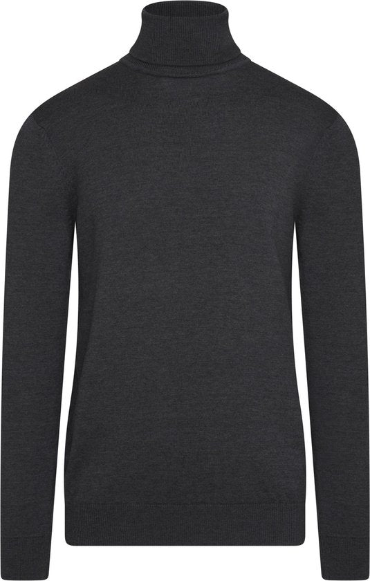 Cappuccino Italia – Herren-Pullover, Rollkragenpullover, Charcoal – Grau – Größe S