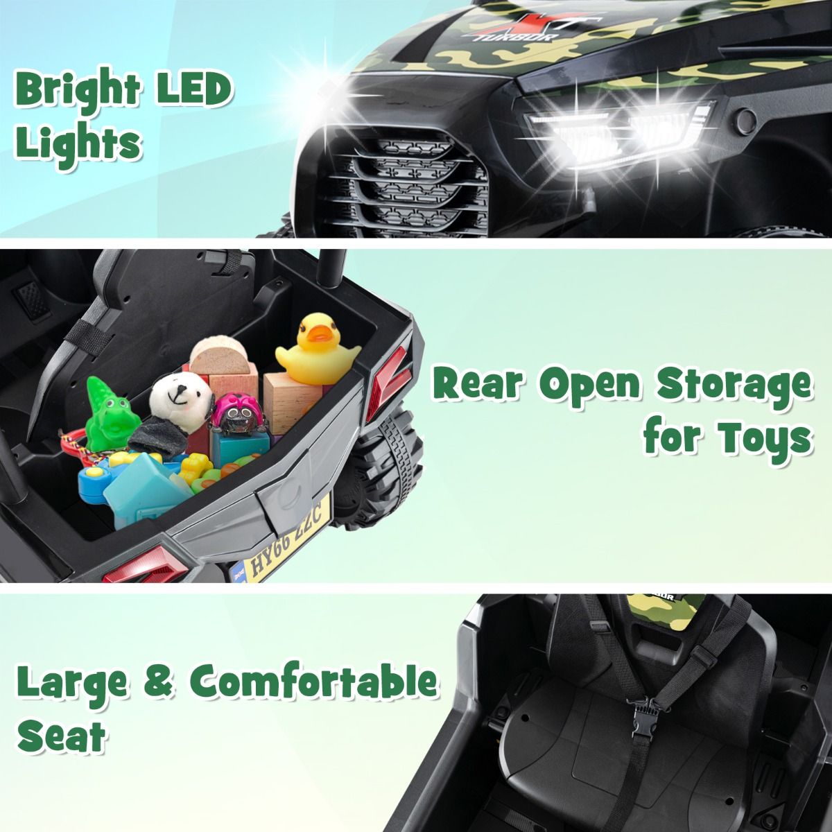 Coast Buggy Fahrzeug - 24V - RC & Doppelfederung - PP/Metall - Camouflage