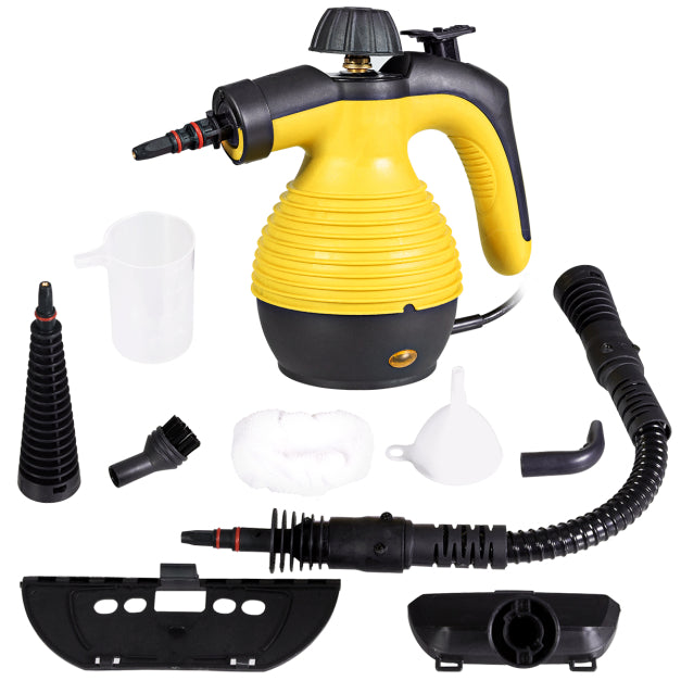 Coast Dampfreiniger - 1050W - Inkl. 9 Zubehörteile - 27 x 13,5 x 21 cm - Gelb