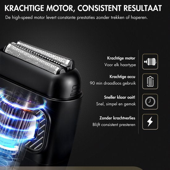 Sansbeauté® Foil Razor Double Knife - Rasierapparat für Männer - Elektrischer Rasierer - Kopfrasur - Fade