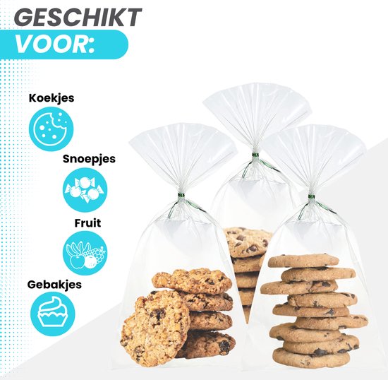 Feestio Partytüten Transparent - Treat Bags Kinderparty - Cellophantüten - Bonbontüten - Geschenktüten