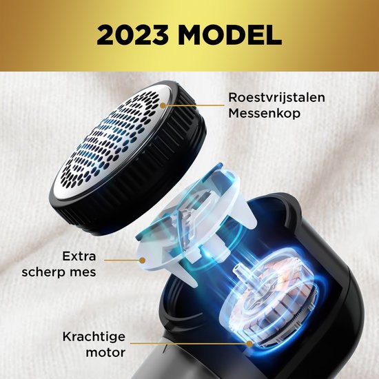 MostEssential Luxus-Fusselentferner - Fusselknipser - Entwirrer - Entwirrer - Kleiderrolle - Kleiderbürste - Fusselentferner - Inklusive 3 Ersatzklingen