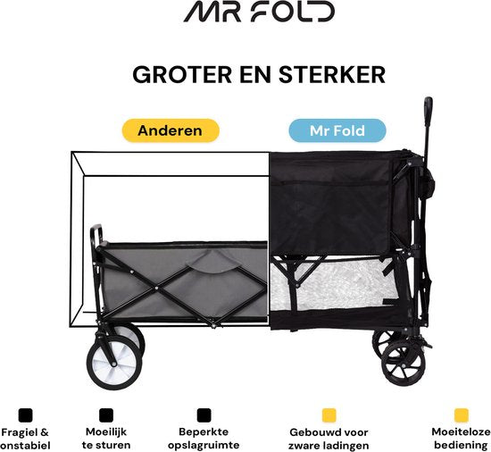 Herr Fold Bolderkar - XXL - faltbar - 400L - Grün