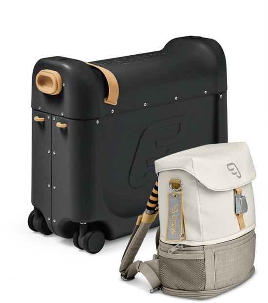 JetKids™ by Stokke® Reiseset „Fly Me To The Moon“ – Schwarz/Weiß