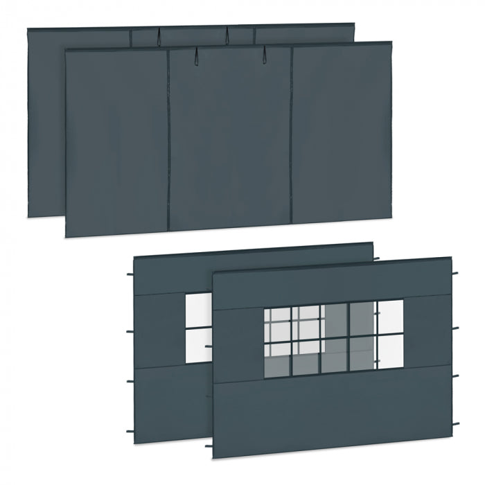 VonRoc Seitenwand-Set 3 x 4,5 m für Premium-Partyzelt PT805AA – Grau