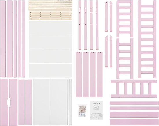 Kinderbett Marli - 80 x 160 cm - Rosa - inkl. Bettkästen