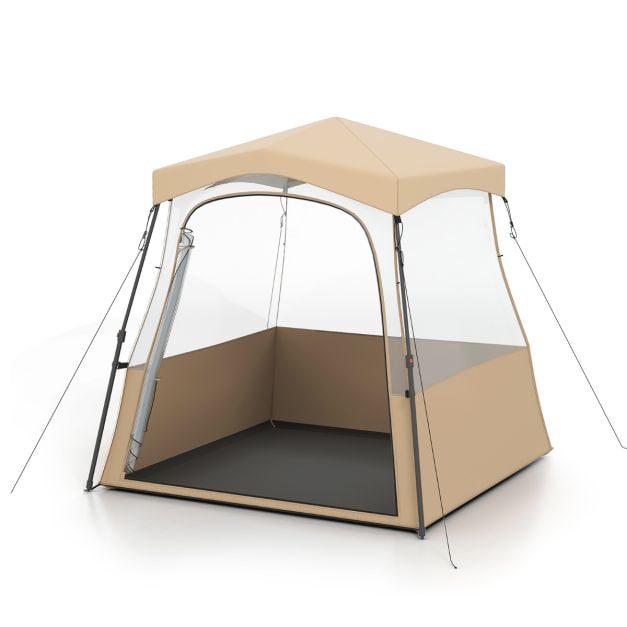 Coast Transparentes Pop-Up Sportzelt - Outdoor-Zelt 160 x 160 x 176 cm - Braun
