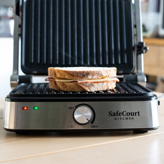 Safecourt Kitchen Contact grill compact CG200 - Toaster - Grillgerät - Abnehmbare Platten