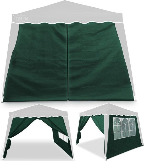 Casaria 2x Seitengiebel Faltpavillon Capri grün 3x3m