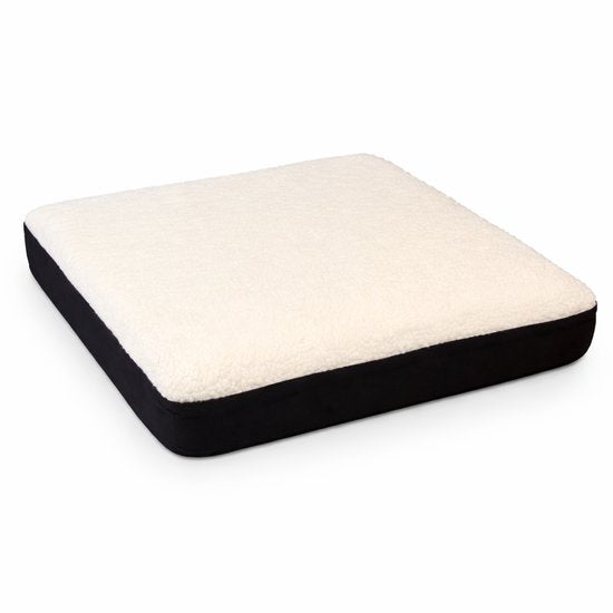 VEX VX-102 Sitzkissen mit Gel - Unterstützt die Körperhaltung - Schaumstoff, Gel, Sherpa und Polyester - Universal für verschiedene Sitzoberflächen - Weiß/Schwarz