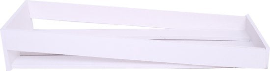 LP-Schallplatten Holzkiste zur Aufbewahrung von 7-Zoll-Singles - 75 bis 100 Stück - weiß