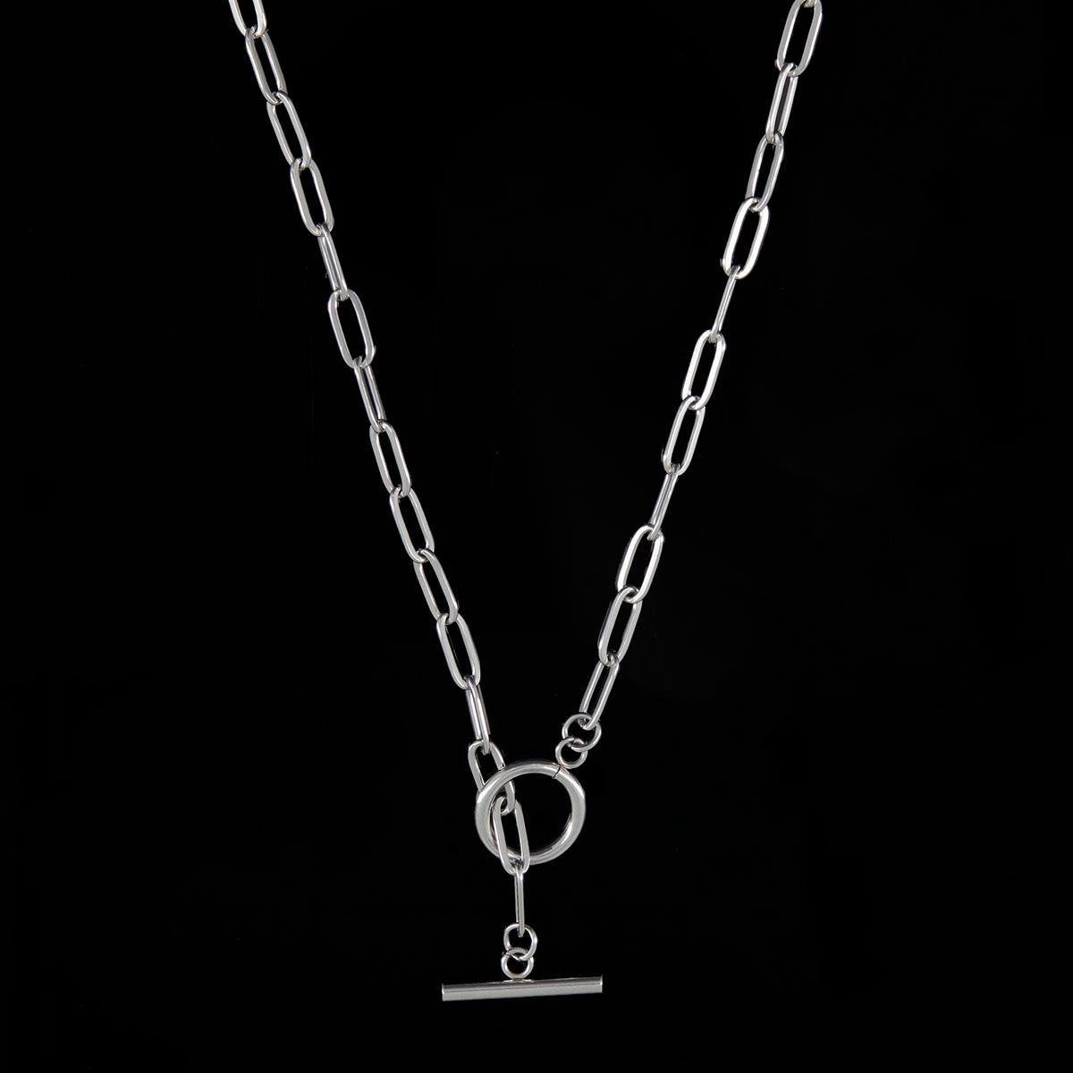 Laura Ferini Damen Halskette Catena Silber - Silber Gliederkette - 18K Weißgold vergoldet - Halskette - Halskette - Schmuck - Accessoires - Damen Halskette