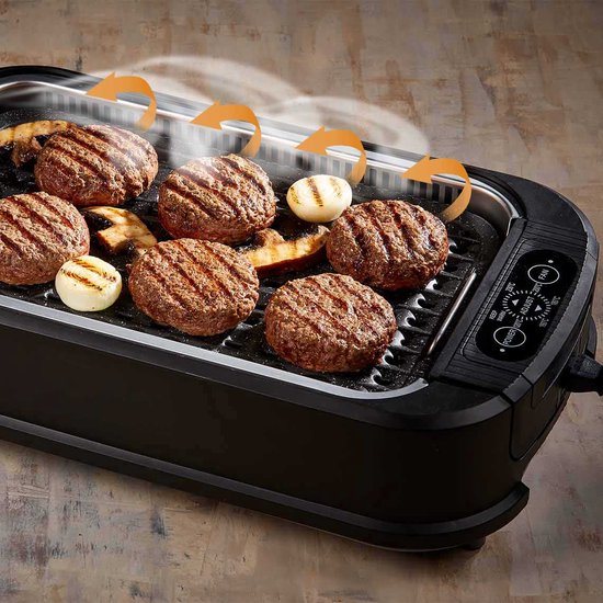 PowerXL Smokeless Grill - Elektrogrill - Rauch- & geruchloses Grillvergnügen - Grill- & Aromafunktion - Antihaftbeschichtung - 1500 Watt