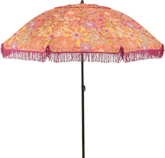 Mica Decorations Blumen Sonnenschirm - H238 x Ø220 cm - Rosa