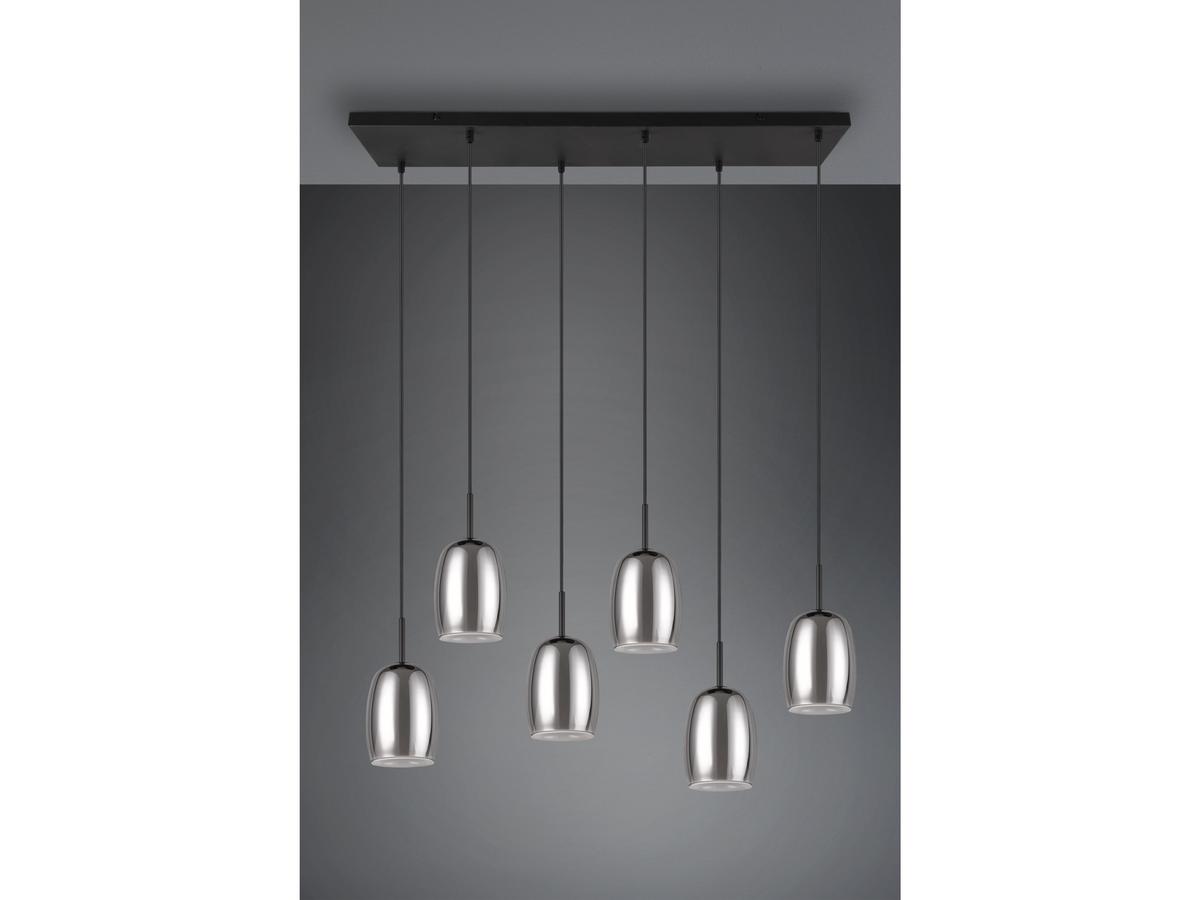 Trio Select Barret Hängeleuchte – 6x E14-Fassung – Schwarz – 60 cm Durchmesser