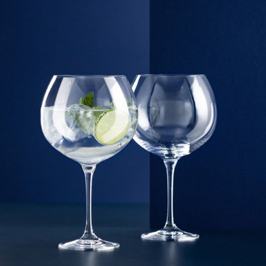 Gin & Tonic-Glas-Set, 2er-Set – 790 ml – Elegantes Design mit gezogenem Stiel – Luxuriöse Copa de Balon-Gläser