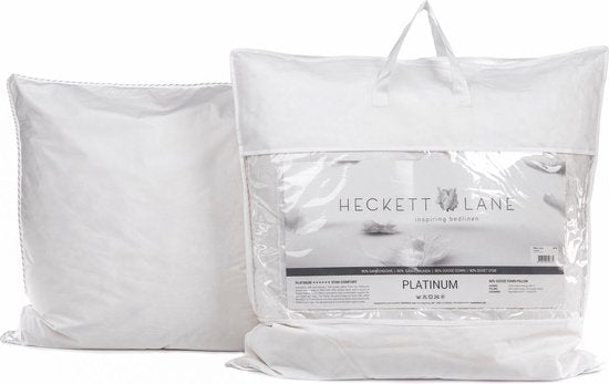 Heckettlane Pillow - Schlafkissen mit Federn und Daunen - Cool Pillow - 60x70 cm - für Rücken-, Seiten- und Bauchschläfer - 1 Stück