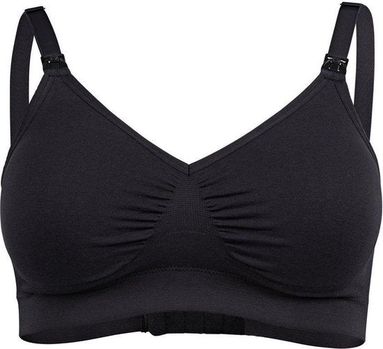 Medela Keep Cool Ultra BH – Nahtloser Still-BH – Schwangerschafts-BH mit 6 atmungsaktiven Zonen – Soft-Touch-Material – Bequem und stützend – Schwarz – Größe L