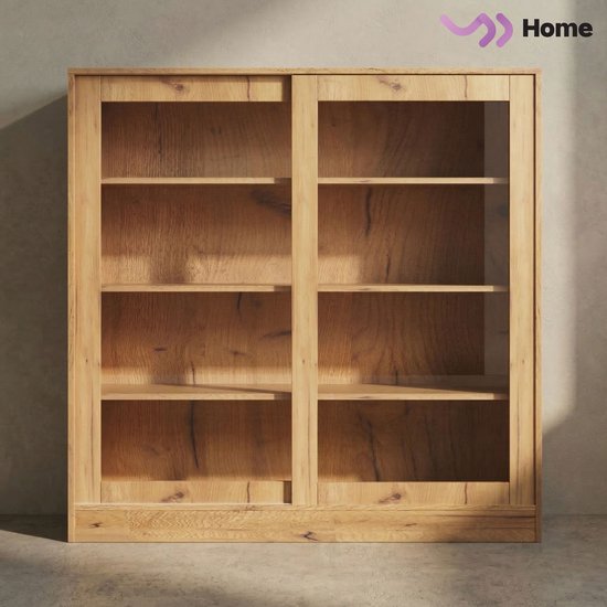 VDD Home – Vitrine mit Glas – Sideboard – 120 x 120 x 37 – Holz