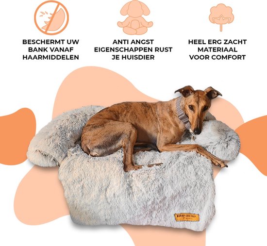 By Cee Cee Original Hundedeckenbank - Hundedeckenbank - Hundekorb - Premium - komplett abnehmbar - Hellgrau - Größe L - 120x90