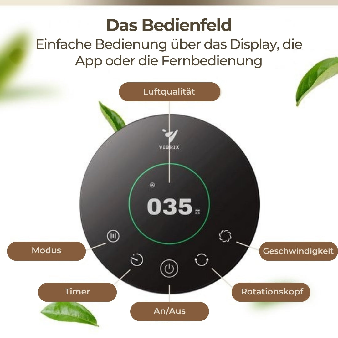 AuraFlow Luftreiniger - mit App - 50 m² - HEPA Filter - Ionisator - Fernsteuerung