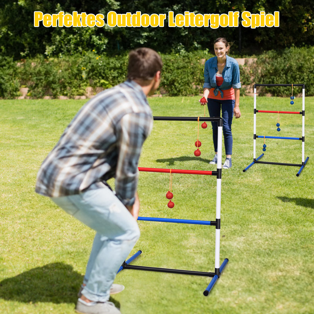 Coast Set Indoor-Outdoor Wurfspiel mit 6 Bällen Wurfbällen und Tragetasche