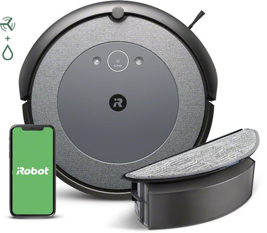 iRobot - Roomba Combo® i5 - Staubsaugerroboter mit Wischfunktion - Mit Ladestation - Ideal für Haustiere - i5176 - grau