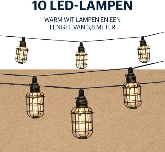 Gartenbeleuchtung Girlande - 3,8 m - Solar - Warm White LEDs