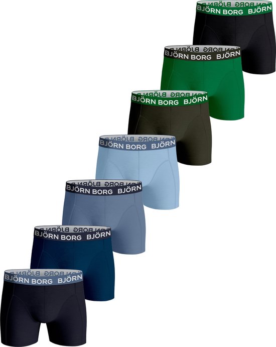 Björn Borg Cotton Stretch Boxershorts für Herren (7er-Pack) – Mehrfarbig – Größe L