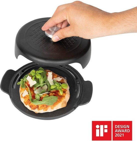 Boska Pizza Baker BBQ Mini - Schwarz - 23 x 19 x 6cm - Rund - Gusseisen